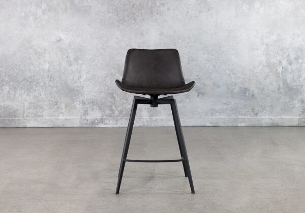 Hype Swivel Counter Stool in Grey, Front