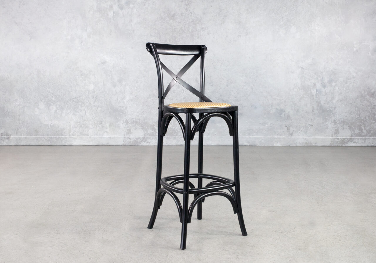 Avenue Bar Stool in Black, Angle
