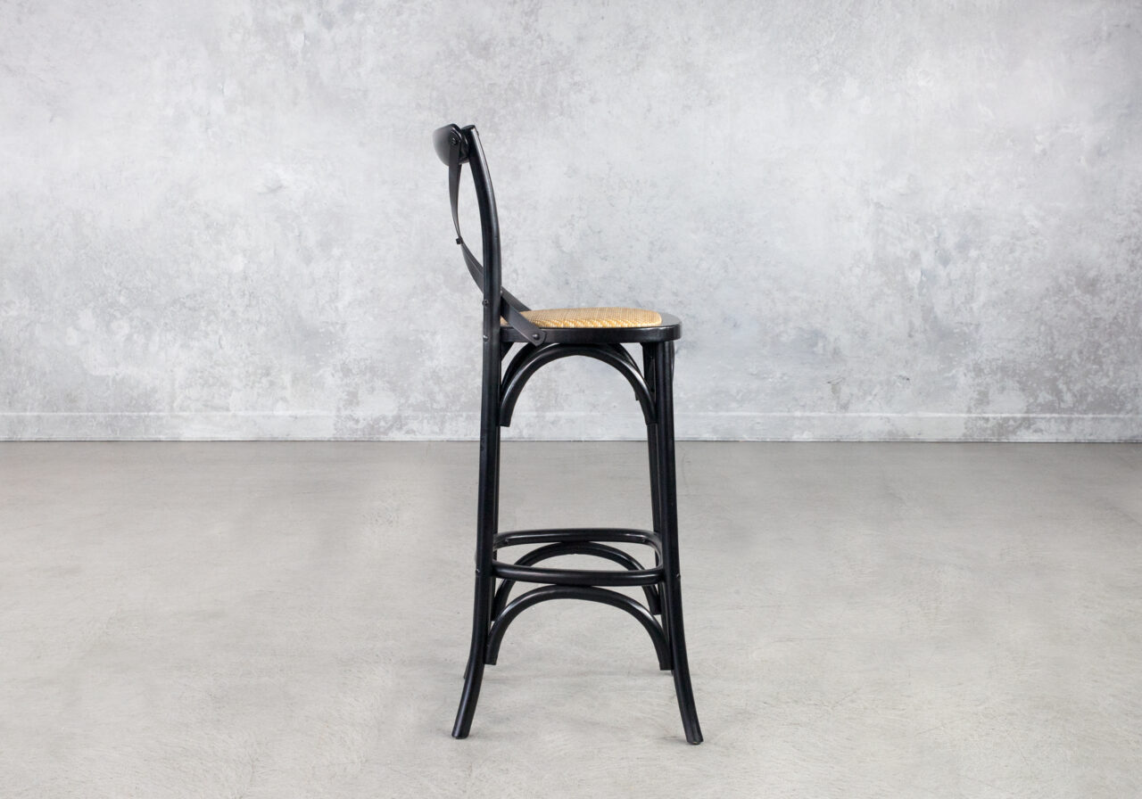 Avenue Bar Stool in Black, Side
