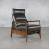Hanford Recliner in Black, Angle