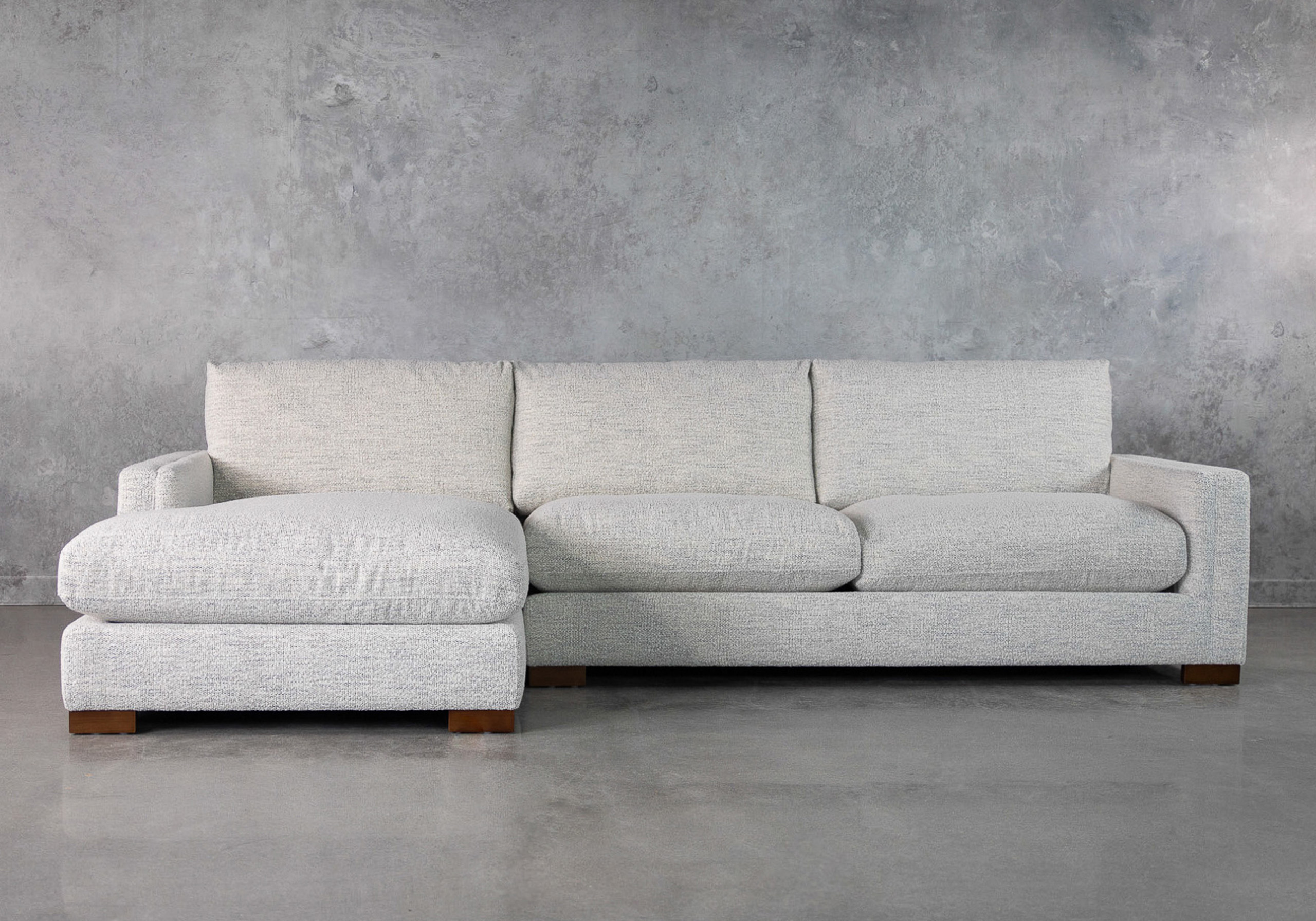 bruce fabric sectional sofa front