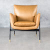 Draper chair in leather, Front