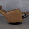 Regent Recliner in Vintage Tan, Reclined, Side