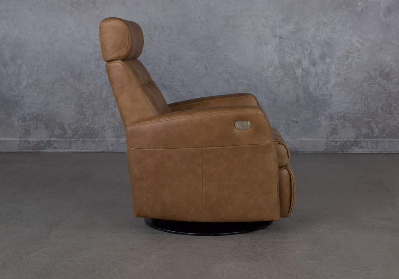 Regent Recliner in Vintage Tan, Side