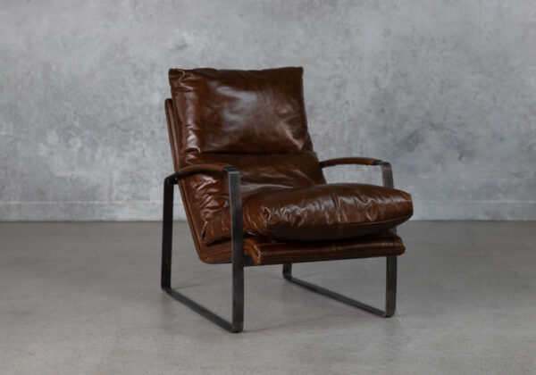 Frank Chair in Brown, Angle