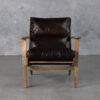 Ronan Chair in Dark Brown, Front