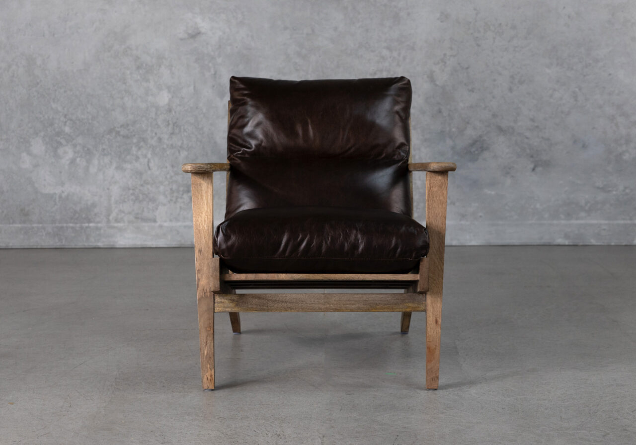 Ronan Chair in Dark Brown, Front