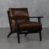 Ronan Chair in Dark Cognac, Angle