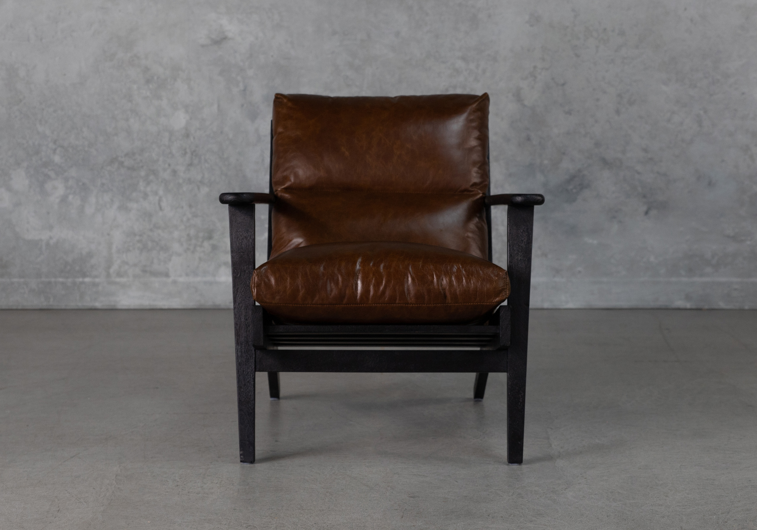 Ronan Chair Dark Cognac Front