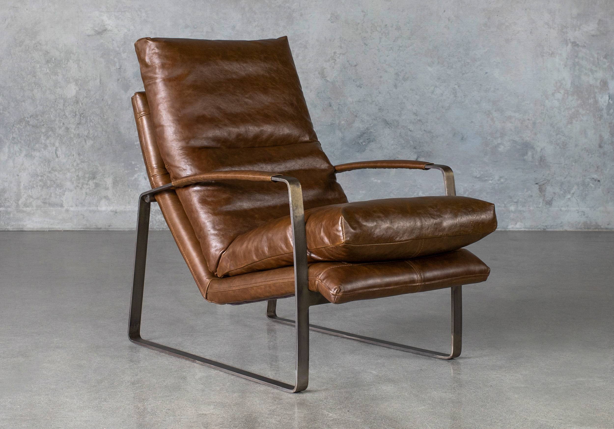 Frank Brown Accent Chair - Angle