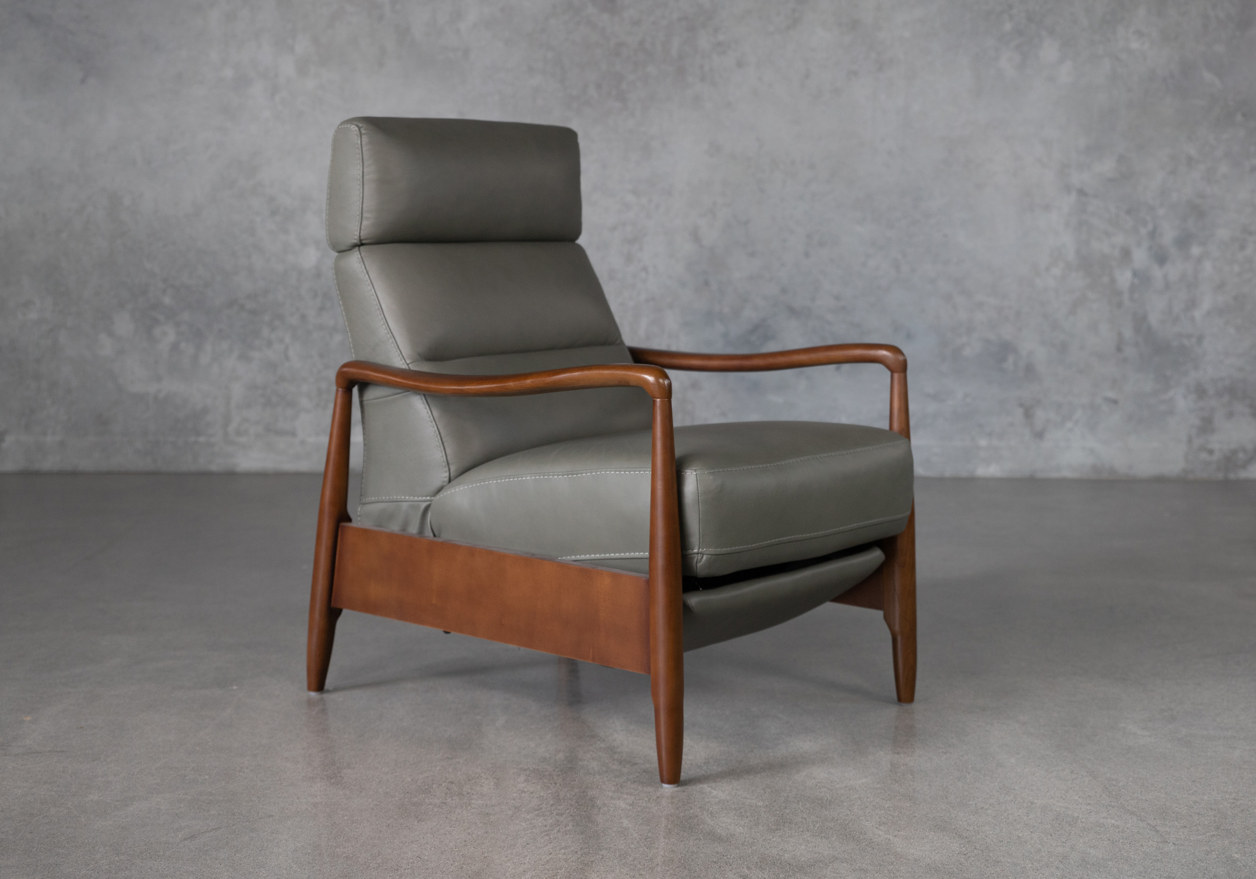 Hanford Recliner Slate Angle