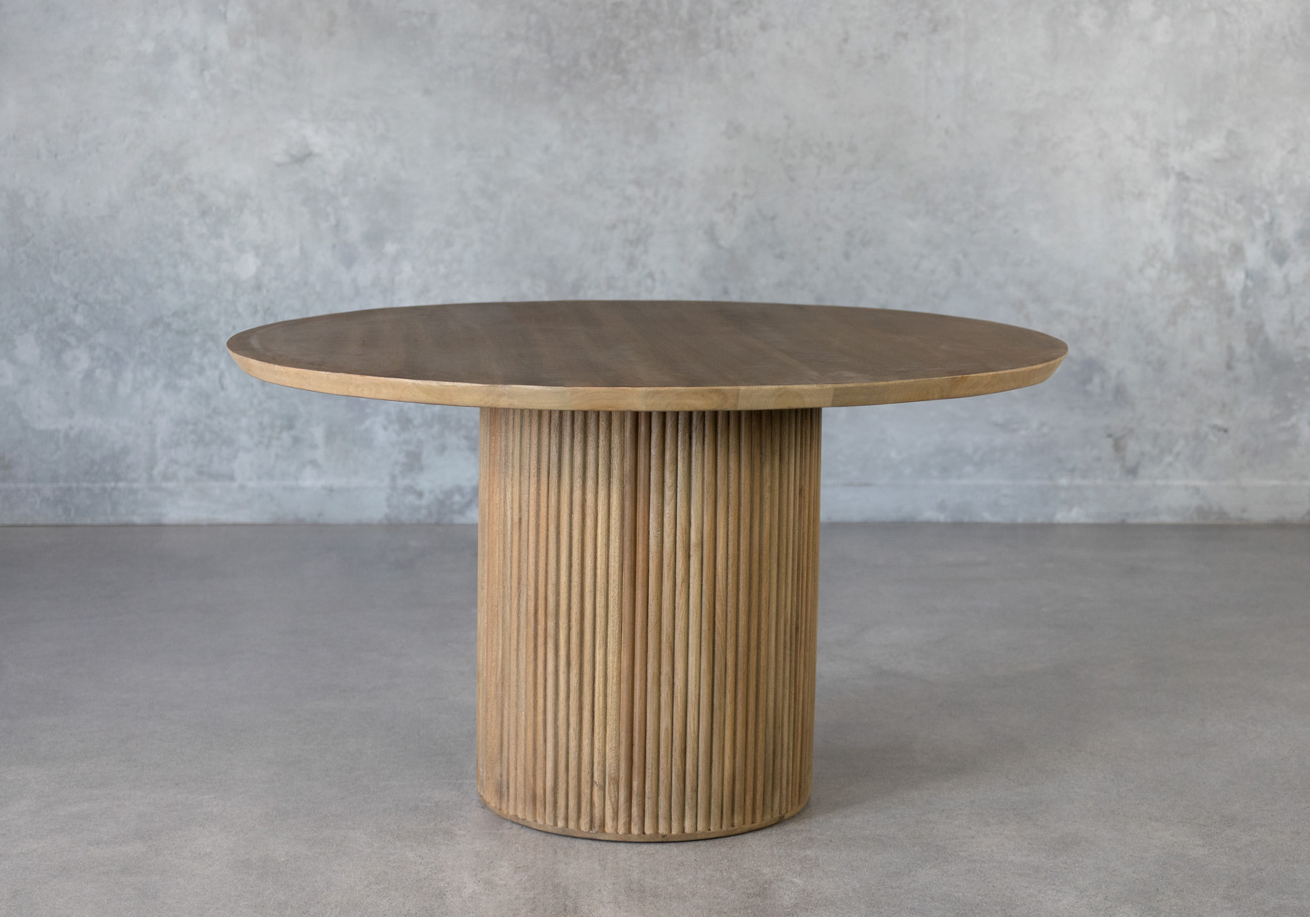 kabir wood round dining table featured