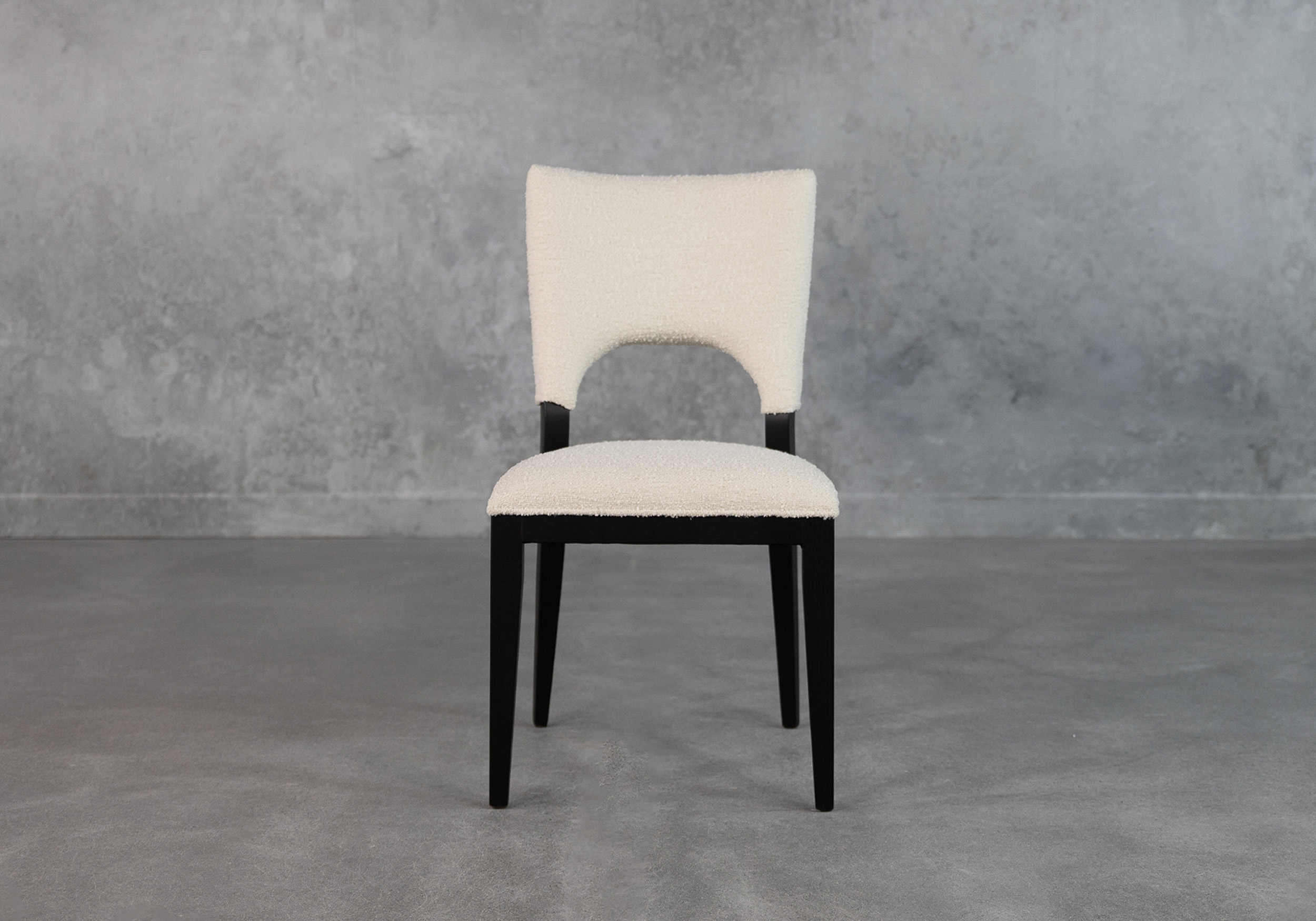 Berty Dining Chair Fabric White Front