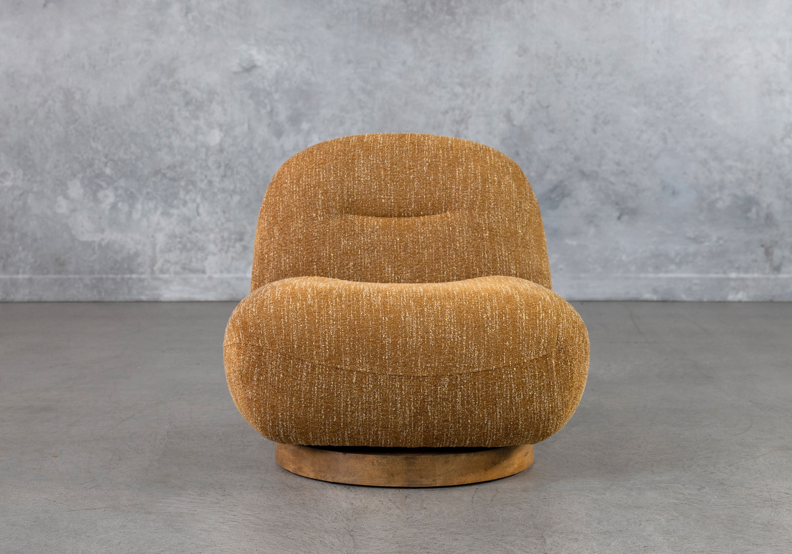 Petrie Swivel Chair Mustard Front