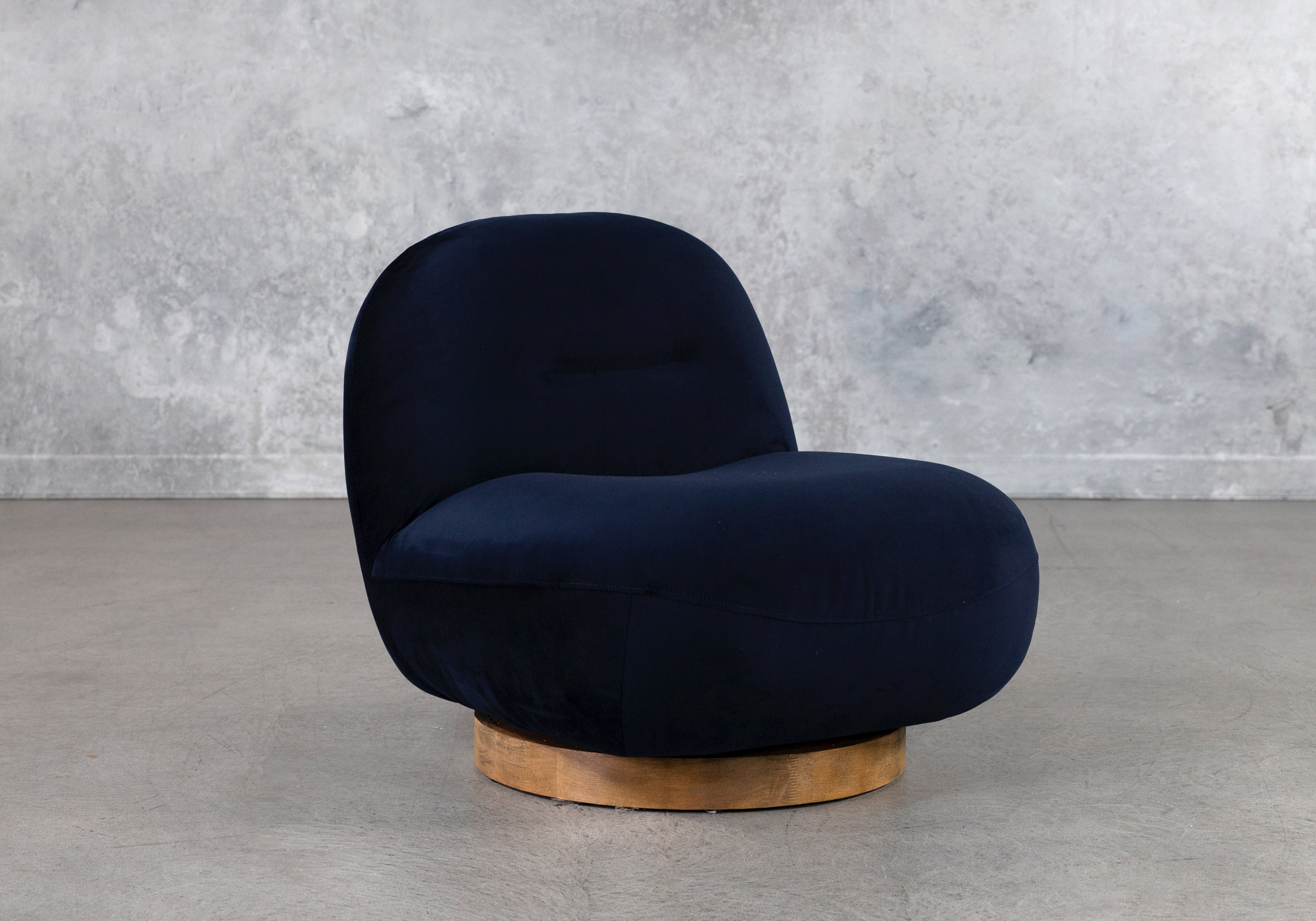 Petrie Swivel Chair Navy Angle