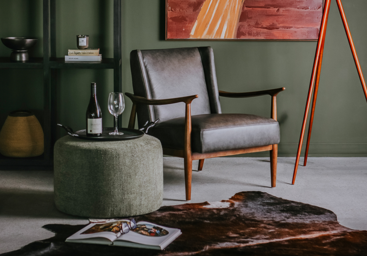 Clifton Chair with Aries Ottoman