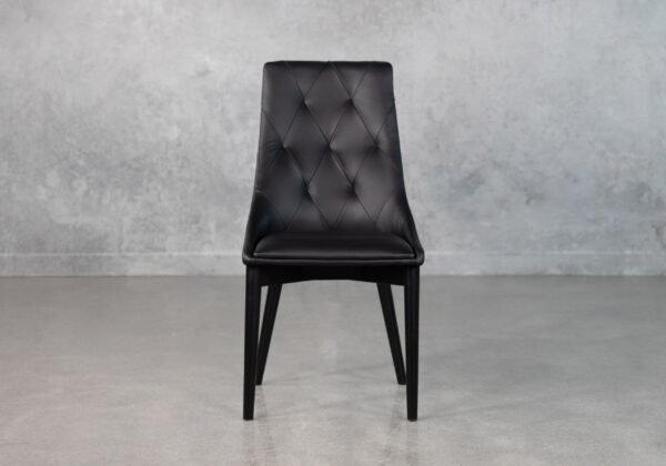 Hugo Dining Chair in Black, Front