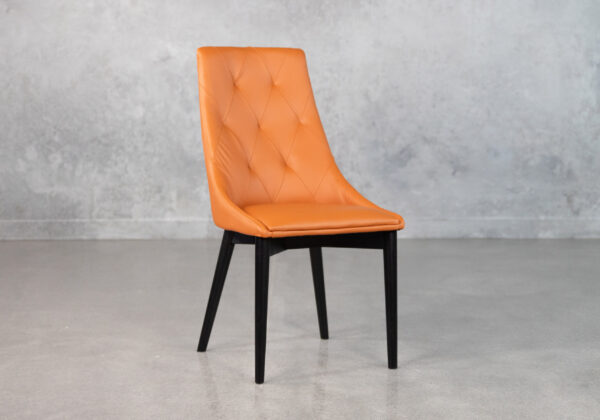 Hugo Dining Chair in Orange, Angle