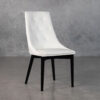 Hugo Dining Chair in White, Angle