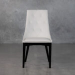 Hugo Dining Chair in White, Front
