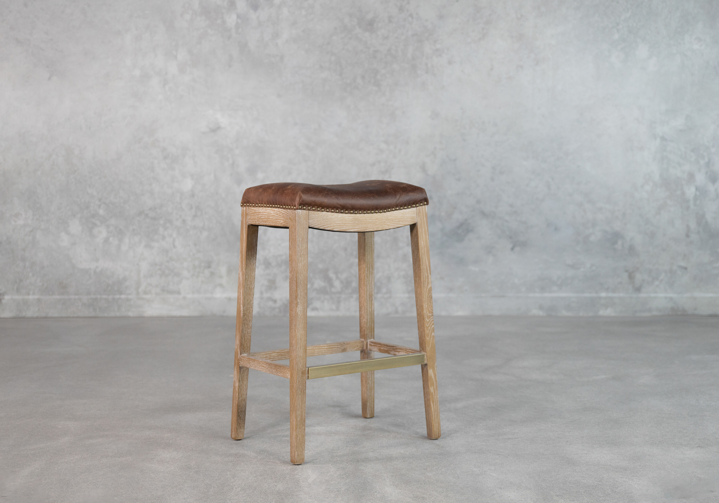 Ness Counter Stool Brown Angle