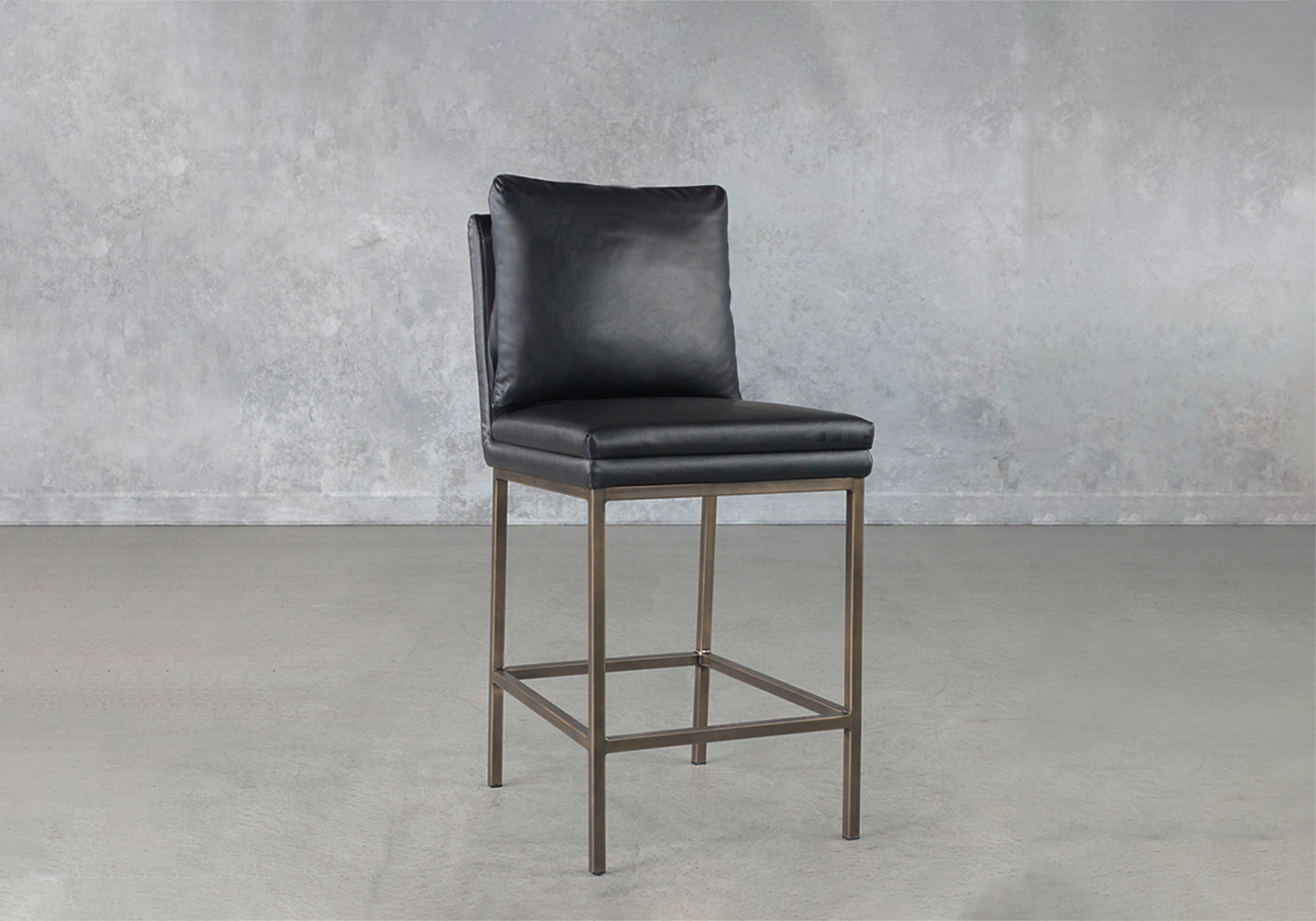 Harlow Counter Stool Black Angle