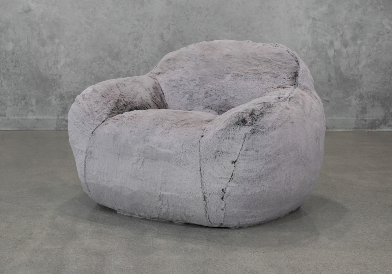Teddy Accent Chair in Grey - Angle