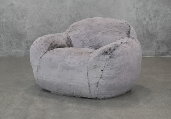 Teddy Accent Chair in Grey - Angle