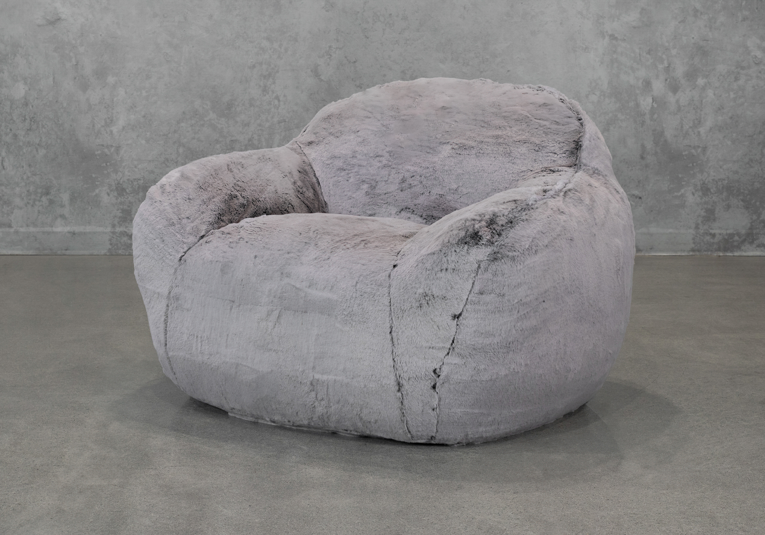 Teddy Accent Chair in Grey - Angle