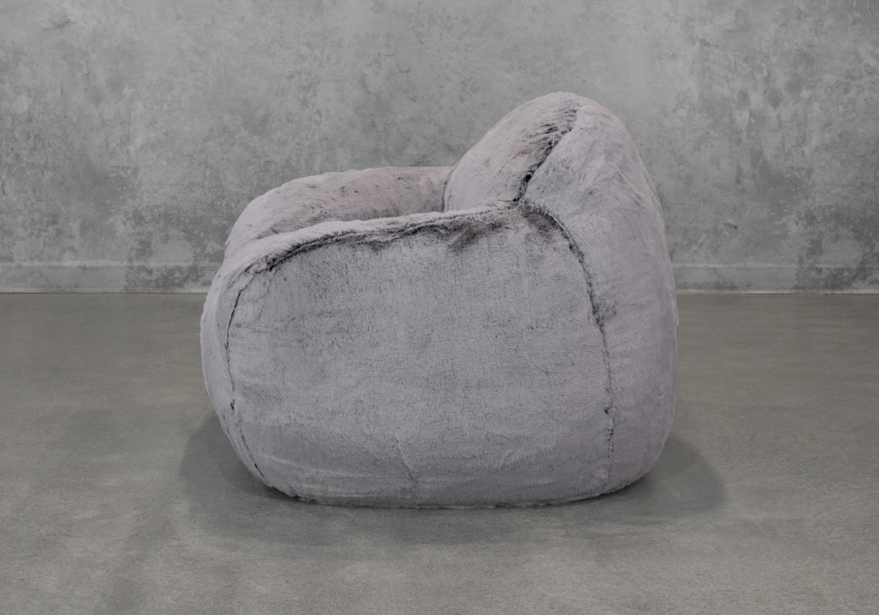 Teddy Accent Chair in Grey - Side