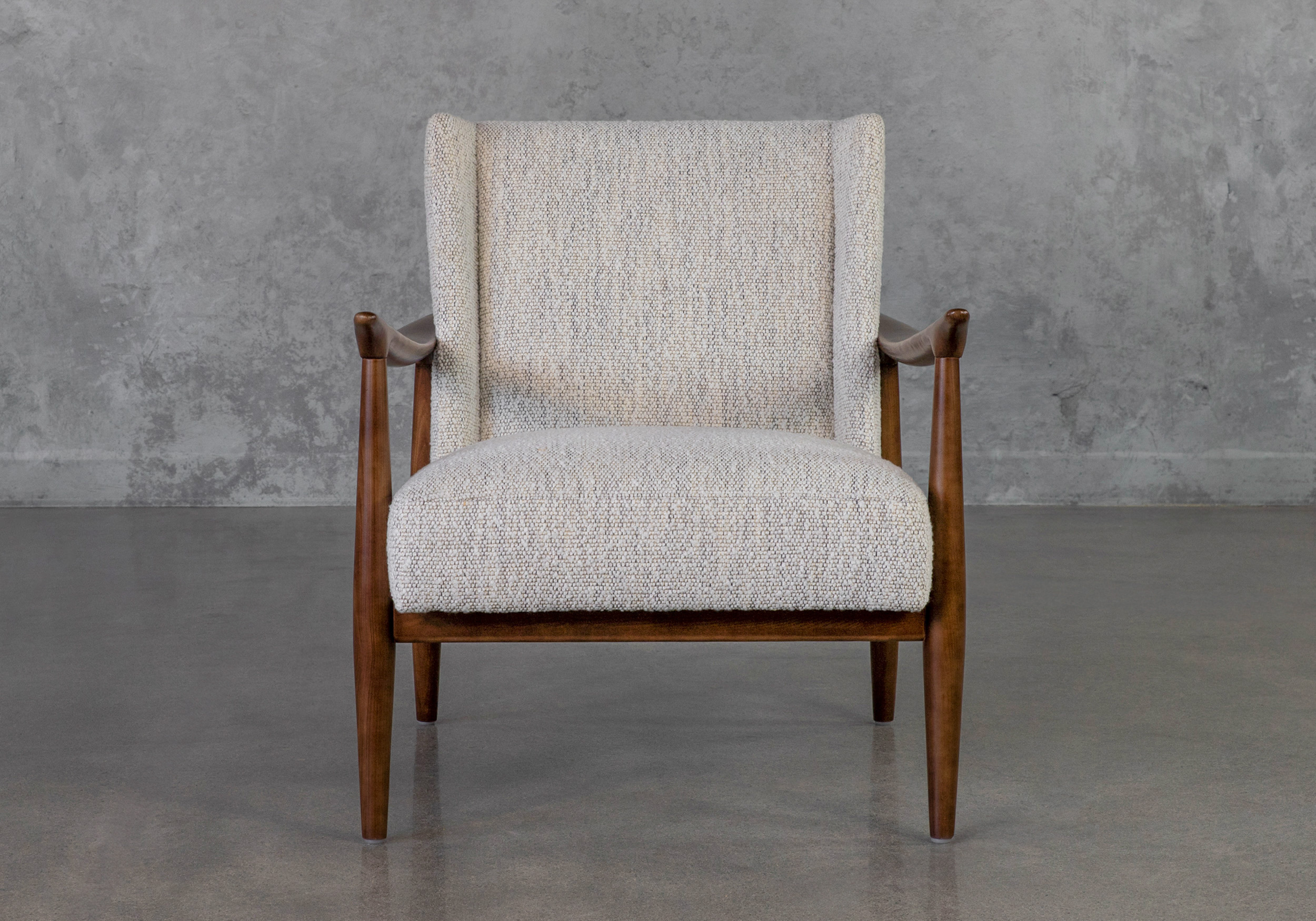 clifton merino fabric accent chair front