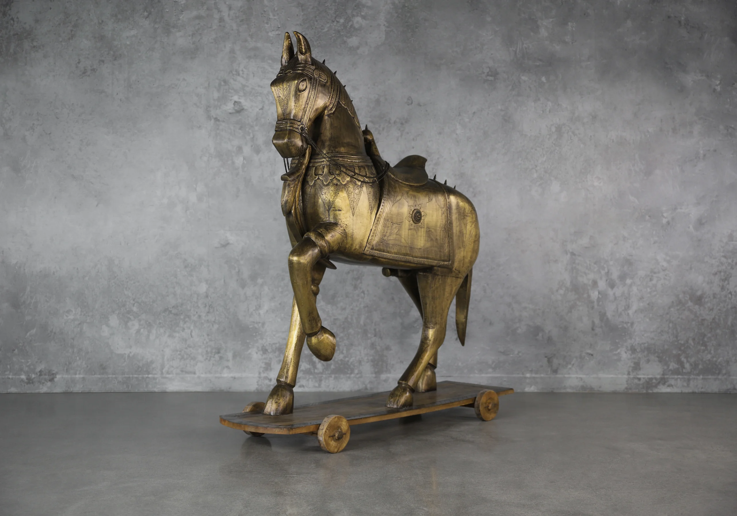 Carved Horse - Angle