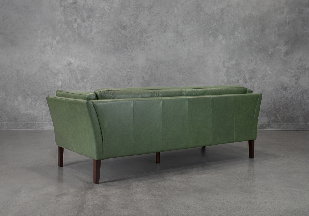 Diana Green Leather Sofa - Back