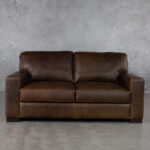 Giovanni Leather Loveseat Front