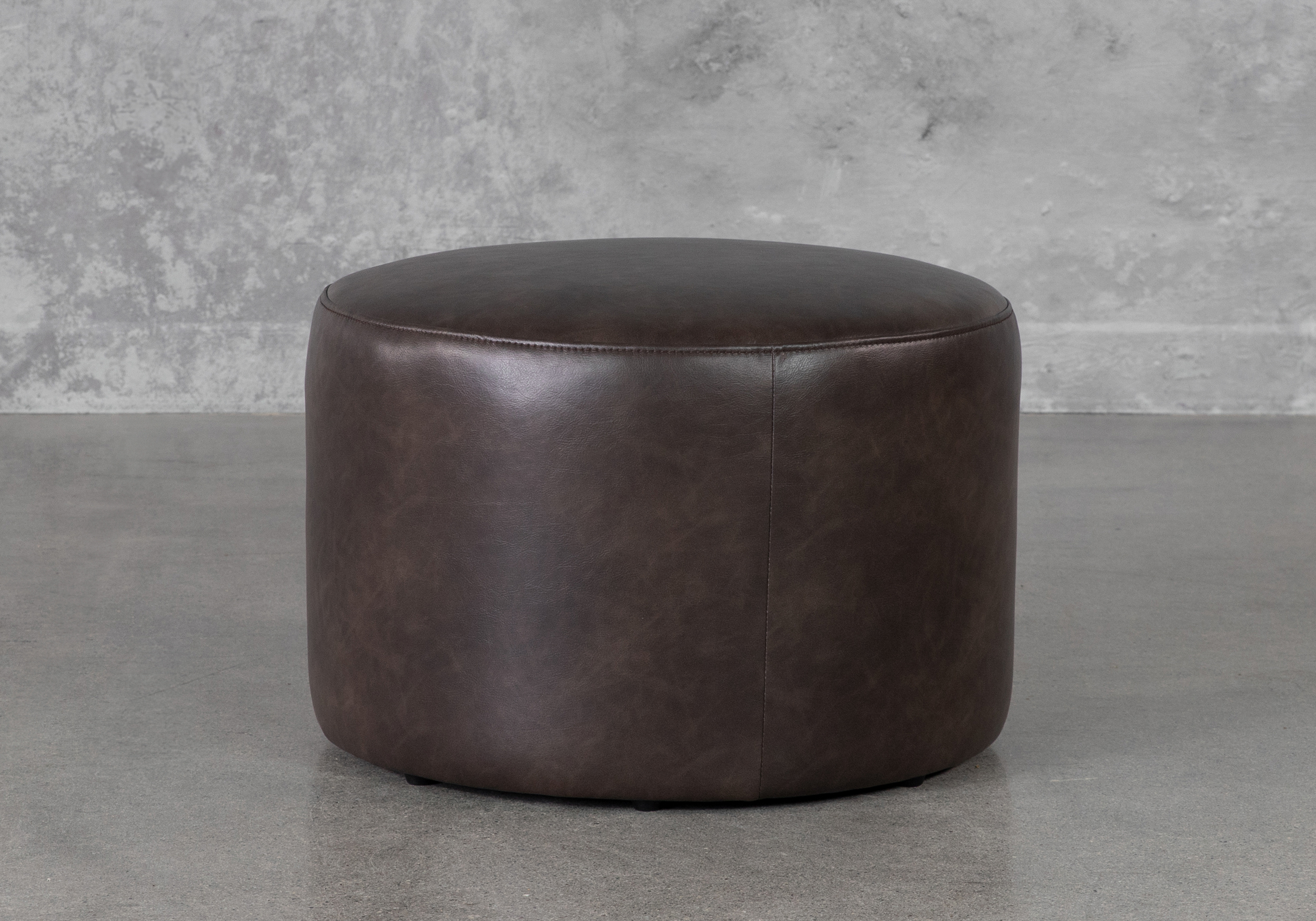 Aries Copley Black Ottoman Front