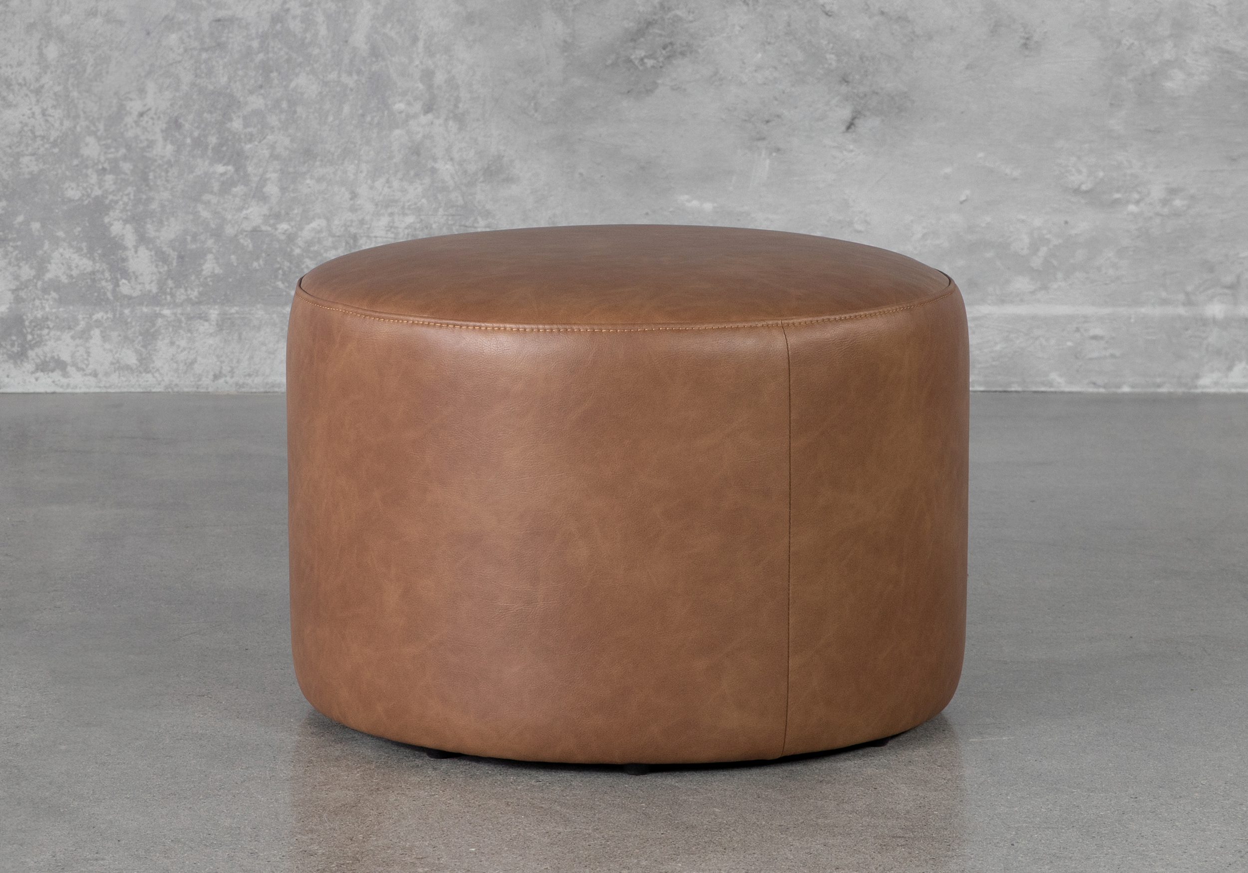 Aries Copley Brown Ottoman Front