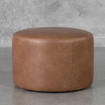 Aries Copley Brown Ottoman - Front