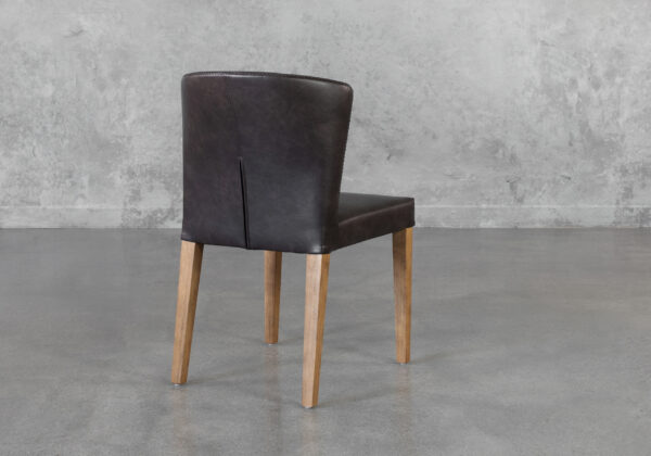 Fable Black Vinyl Dining Chair - Back