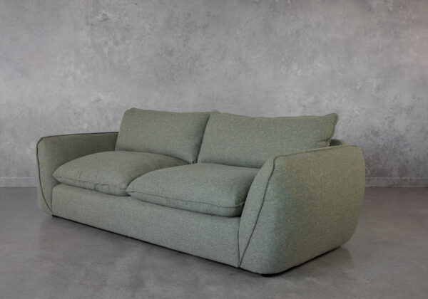 Archie Green Fabric Sofa Angle