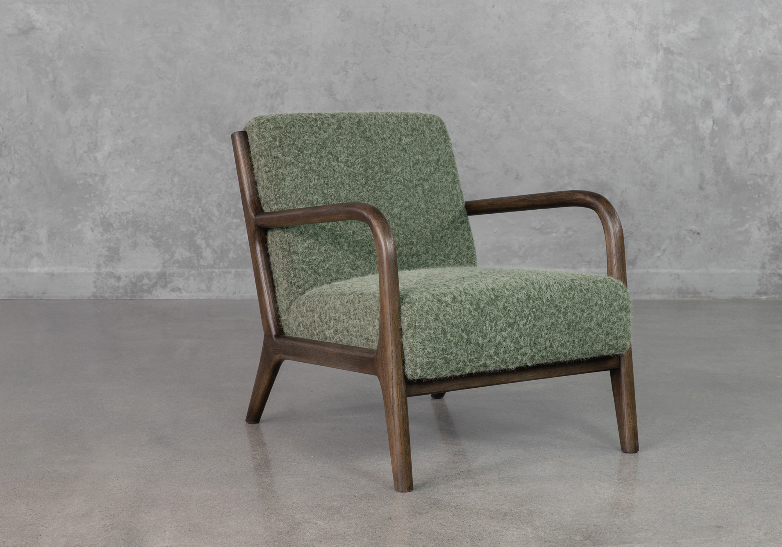 Esme Green A408 Fabric Accent Chair Angle