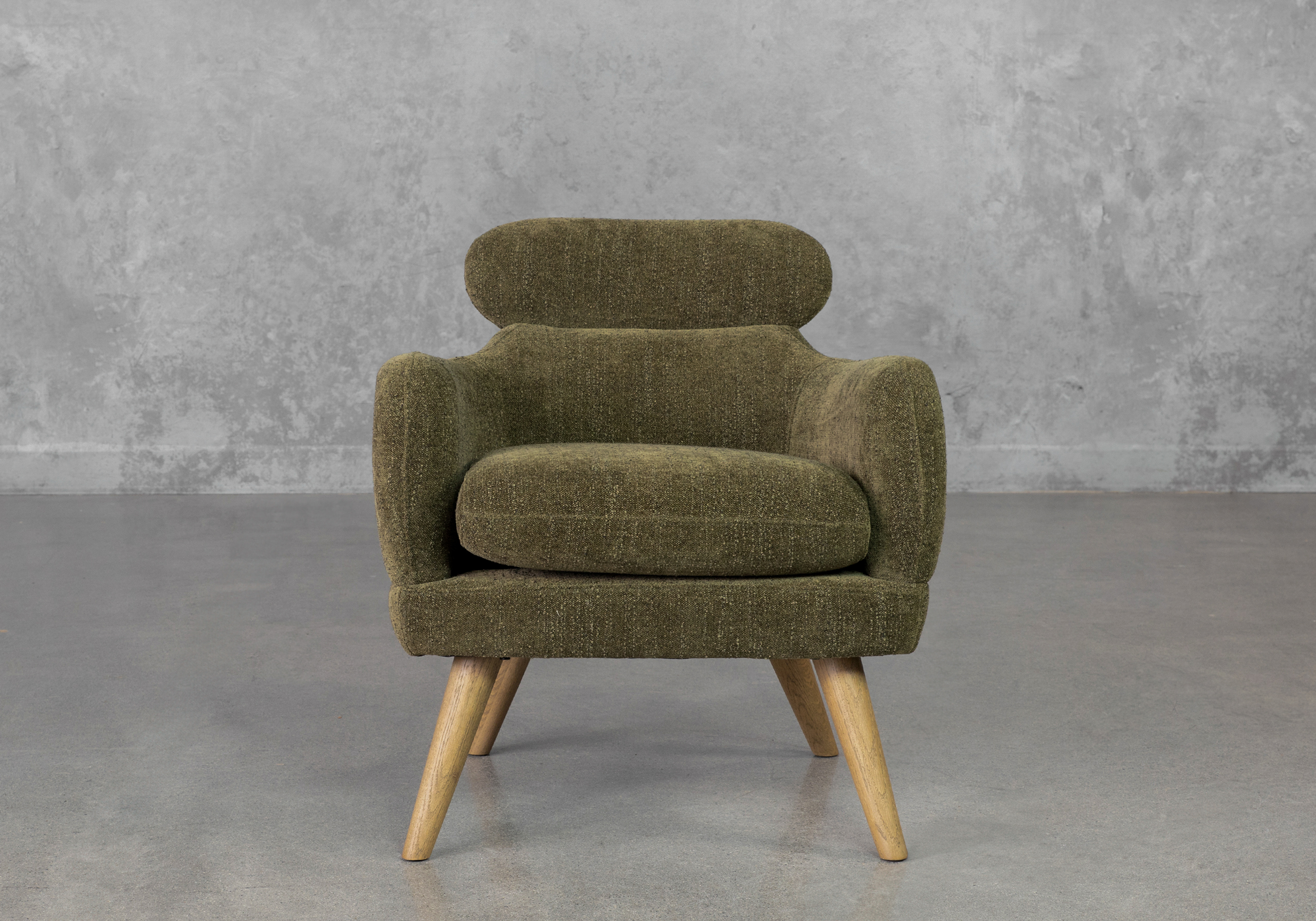 Gigi Green Fabric Accent Chair Front