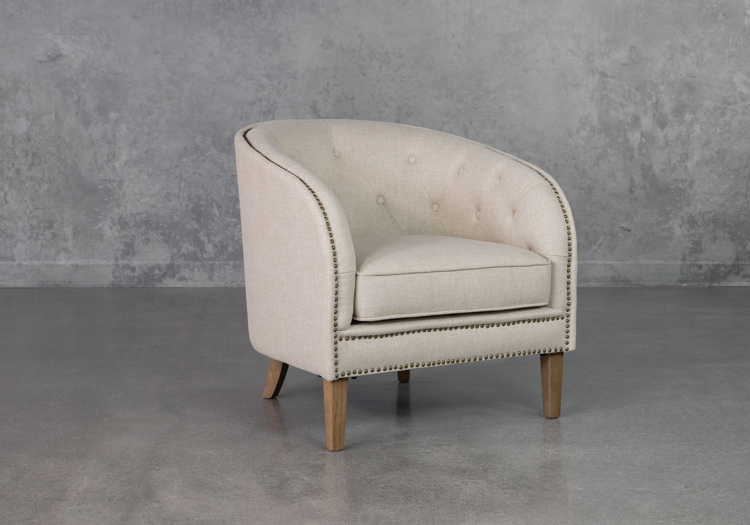 Haydee Cream P762 Accent Chair Angle
