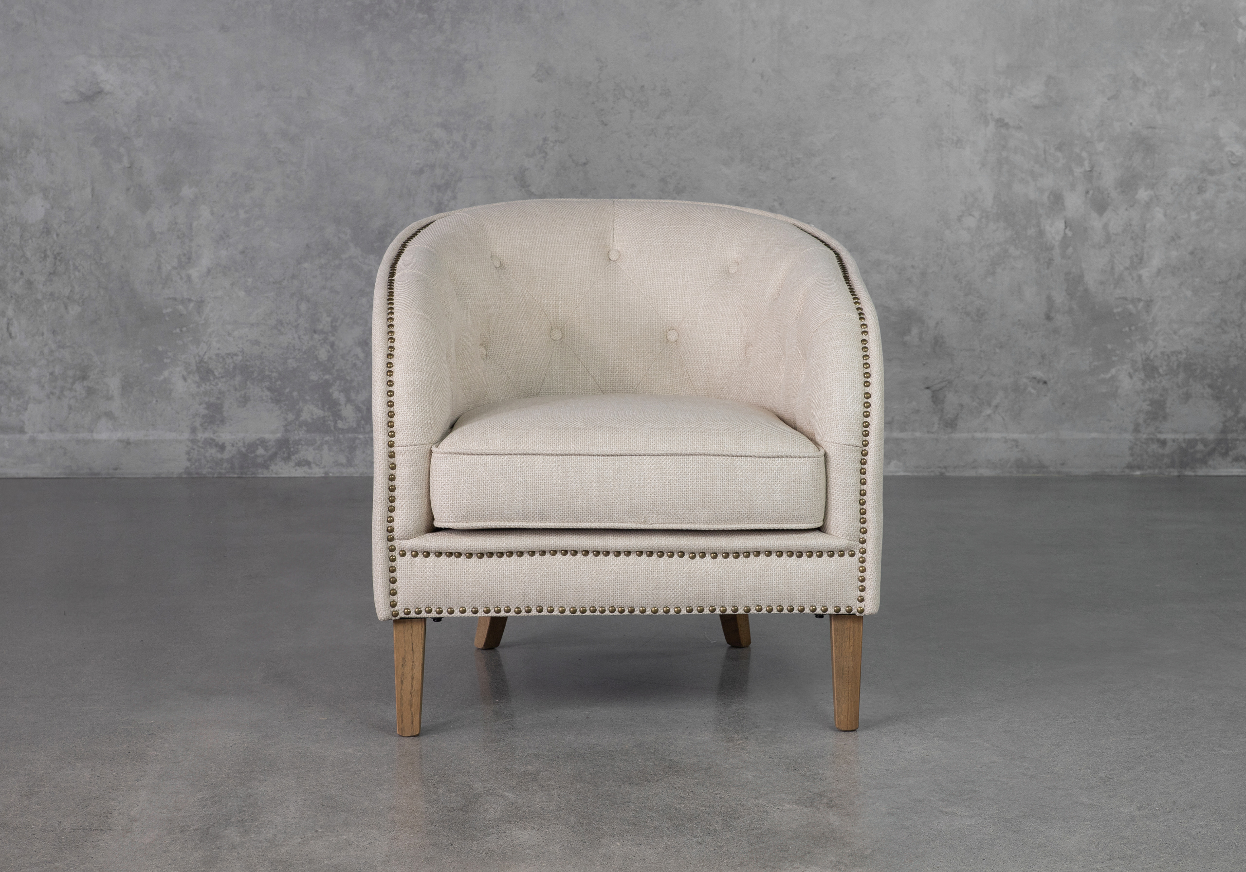 Haydee Cream P762 Accent Chair Front
