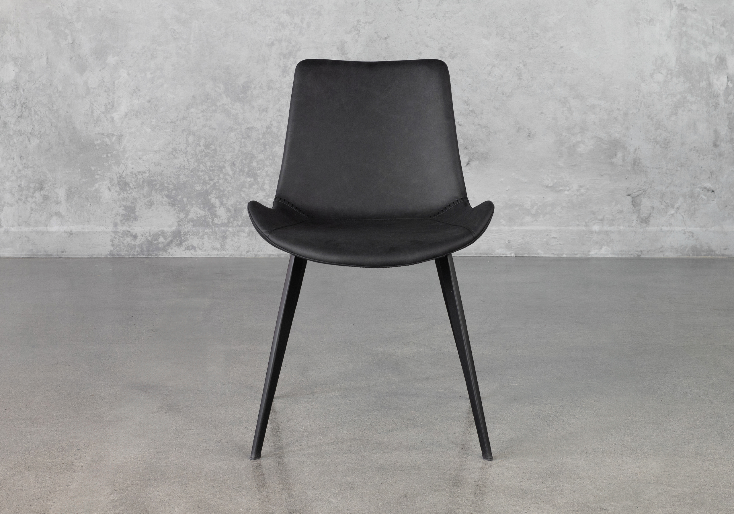 Hype Raven Black Vinyl Dining Chair Front