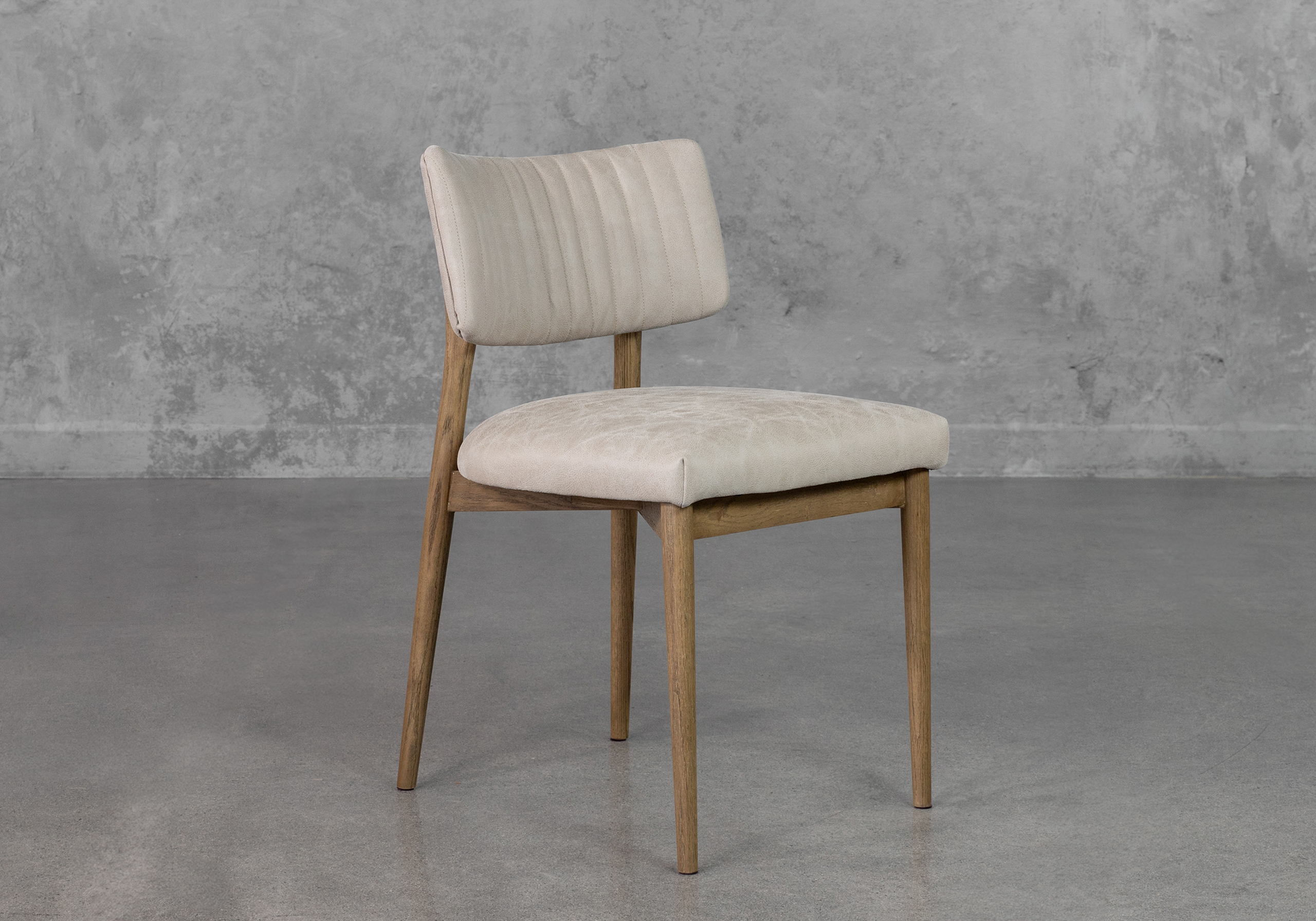 Miston Copper P383 Leather Dining Chair Angle