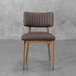 Miston Black Leather Dining Chair