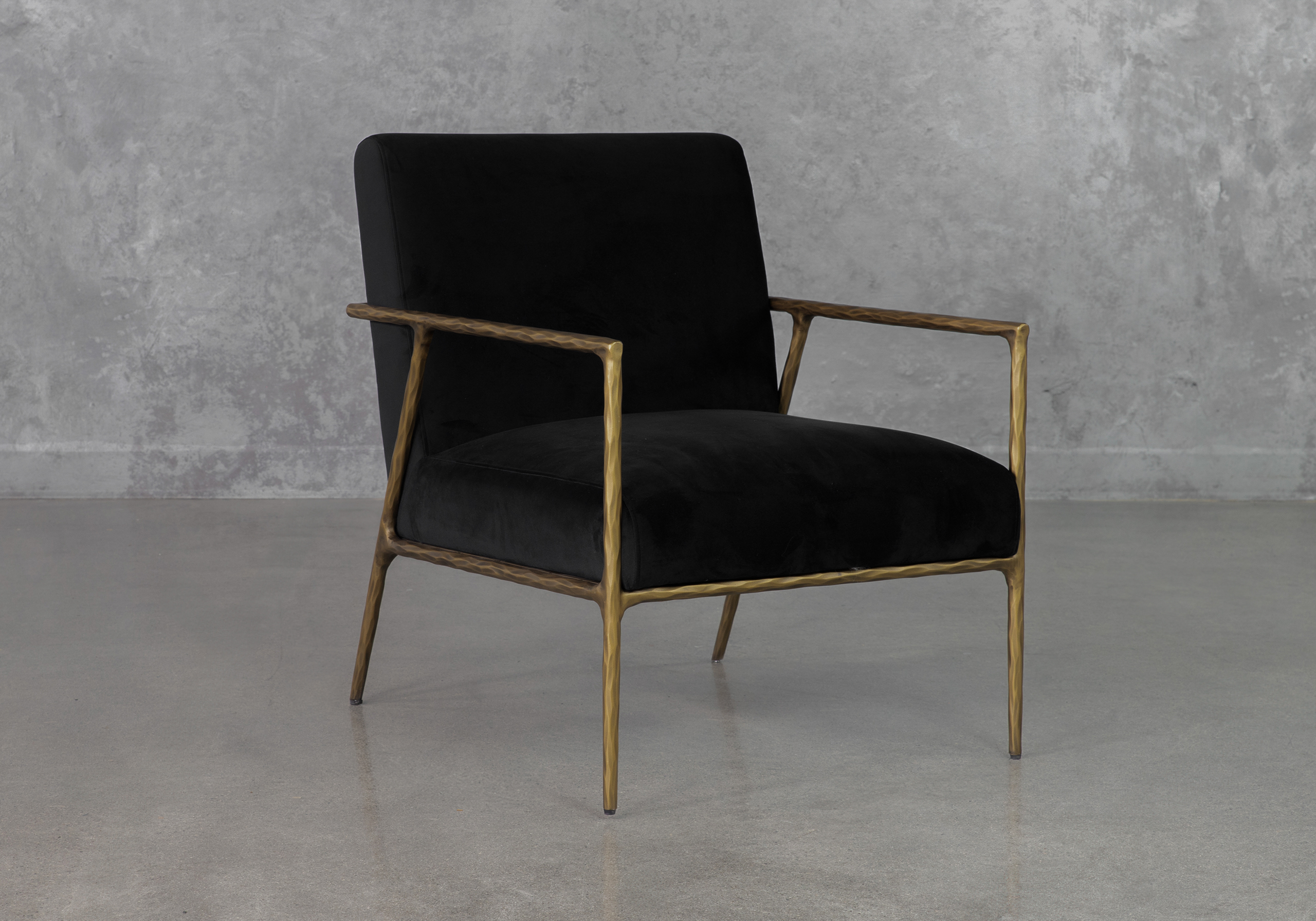 Sezanne Black P658 Fabric Accent Chair Angle