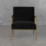 Sezanne Black P658 Fabric Accent Chair - Front