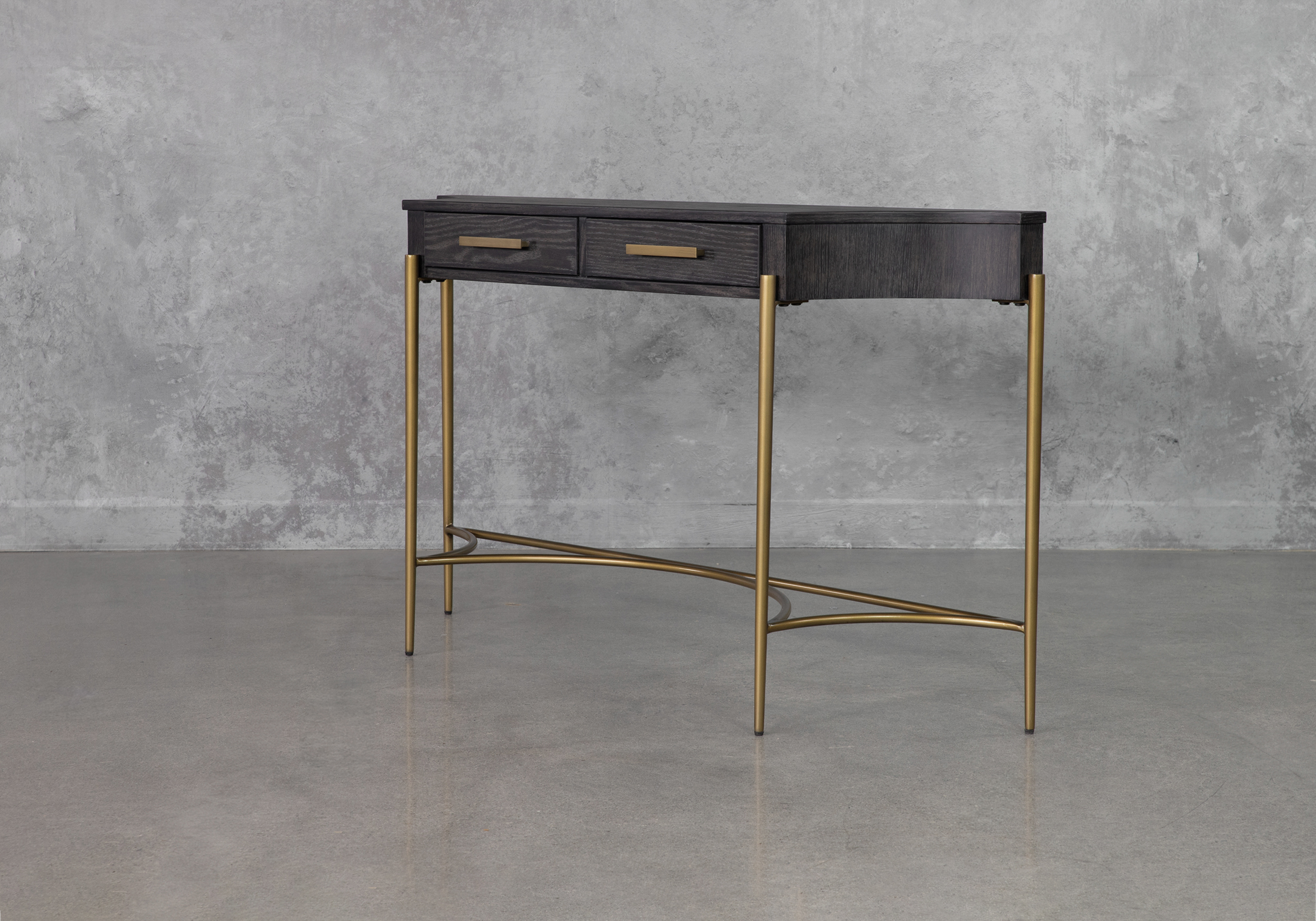 Tiera Ebony Wood Console Angle