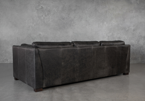 Lorenzo Grey Leather Sofa - Back